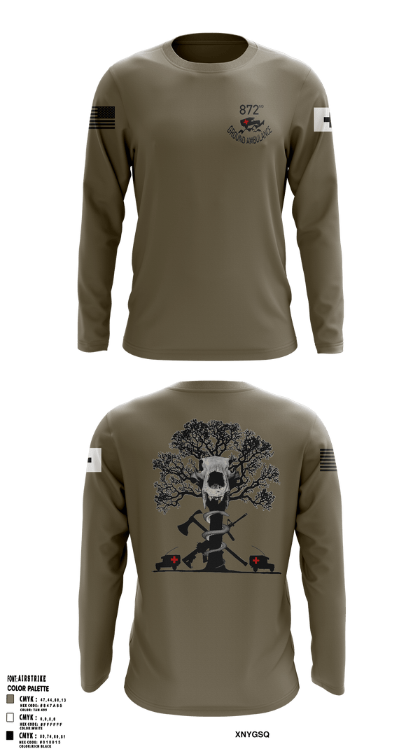 Long Sleeve Performance Shirt, 872 Ground Ambulance, Army, Teamtime, Team time, sublimation, custom sports apparel, team uniforms, spirit wear, spiritwear, sports uniforms, custom shirts, team store, custom team store, fundraiser sports, apparel fundraiser