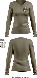 332nd EMXS 72037351 Women's Long Sleeve V-neck Shirt - 2