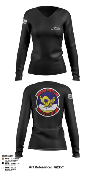 Women's Long Sleeve Vneck Shirt, 39th AS, Air Force, Teamtime, Team time, sublimation, custom sports apparel, team uniforms, spirit wear, spiritwear, sports uniforms, custom shirts, team store, custom team store, fundraiser sports, apparel fundraiser