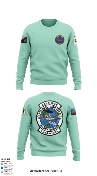 Crew Neck Sweatshirt, USS James K Polk, Navy, Teamtime, Team time, sublimation, custom sports apparel, team uniforms, spirit wear, spiritwear, sports uniforms, custom shirts, team store, custom team store, fundraiser sports, apparel fundraiser