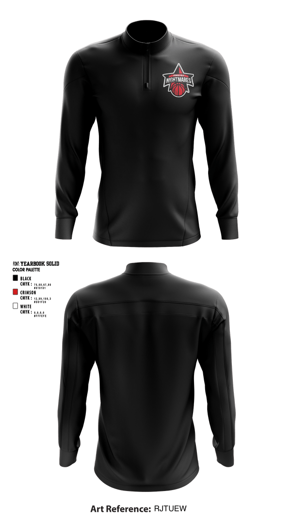 Quarter Zip Jacket, Springfield nightmares, Men's Basketball, Teamtime, Team time, sublimation, custom sports apparel, team uniforms, spirit wear, spiritwear, sports uniforms, custom shirts, team store, custom team store, fundraiser sports, apparel fundraiser