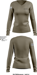 24th ORD 84691415 Women's Long Sleeve V-neck Shirt - 105