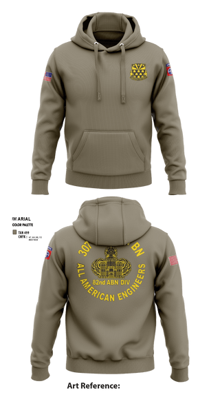 Hoodie, 307th Airborne Engineers Battalion, , Teamtime, Team time, sublimation, custom sports apparel, team uniforms, spirit wear, spiritwear, sports uniforms, custom shirts, team store, custom team store, fundraiser sports, apparel fundraiser