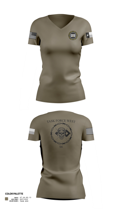 TFW S6 7101474 Women's Short Sleeve V-neck Shirt - 62