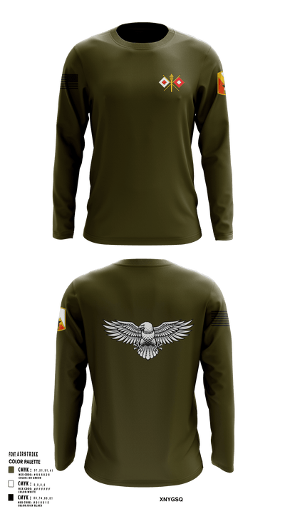 USASA BELVOIR 16372072 Long Sleeve Performance Shirt - 62