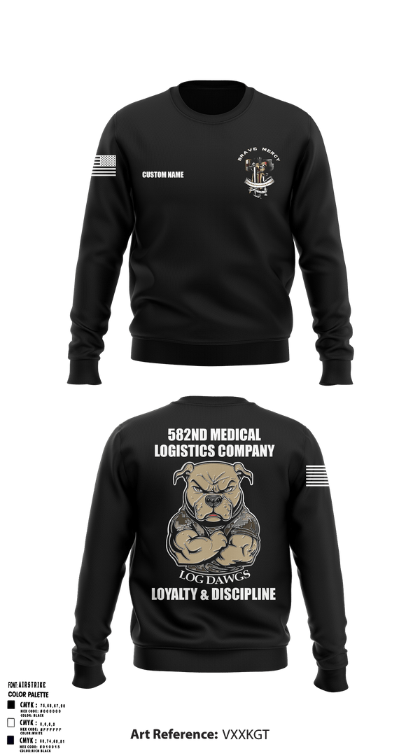 Crew Neck Sweatshirt, 582nd MLC, Army, Teamtime, Team time, sublimation, custom sports apparel, team uniforms, spirit wear, spiritwear, sports uniforms, custom shirts, team store, custom team store, fundraiser sports, apparel fundraiser