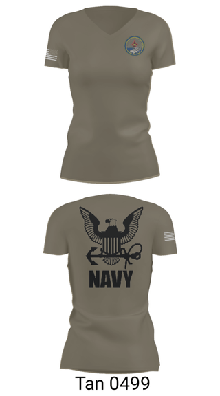 Women's Short Sleeve Vneck Shirt, Cvn 77 IM-5, Navy, Teamtime, Team time, sublimation, custom sports apparel, team uniforms, spirit wear, spiritwear, sports uniforms, custom shirts, team store, custom team store, fundraiser sports, apparel fundraiser