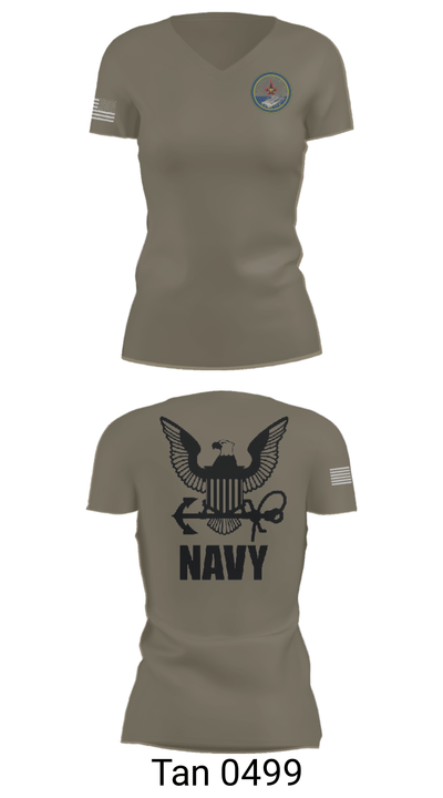 Cvn 77 IM-5 93310864 Women's Short Sleeve V-neck Shirt - 65