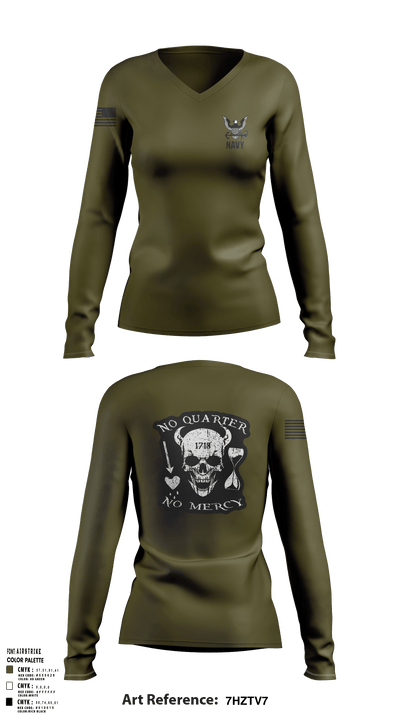 USS Midway 88588581 Women's Long Sleeve V-neck Shirt - 47