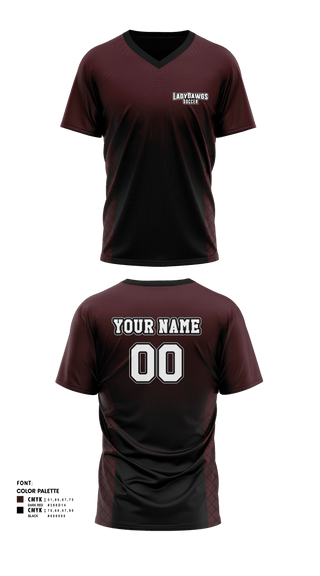 Womens Soccer Jersey, LadyDawgs, Women's Soccer, Teamtime, Team time, sublimation, custom sports apparel, team uniforms, spirit wear, spiritwear, sports uniforms, custom shirts, team store, custom team store, fundraiser sports, apparel fundraiser