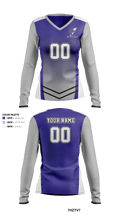 Stuart W Cramer High School Volleyball 87218766 Women's Long Sleeve V-neck Shirt - 41