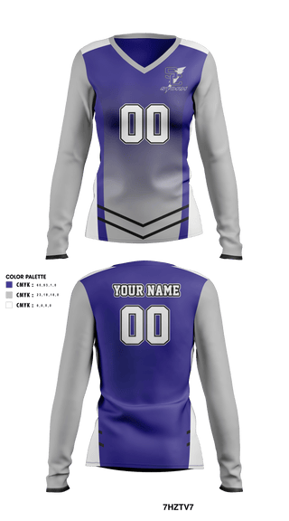 Women's Long Sleeve Vneck Shirt, Stuart W Cramer High School Volleyball, Women's Volleyball, Teamtime, Team time, sublimation, custom sports apparel, team uniforms, spirit wear, spiritwear, sports uniforms, custom shirts, team store, custom team store, fundraiser sports, apparel fundraiser