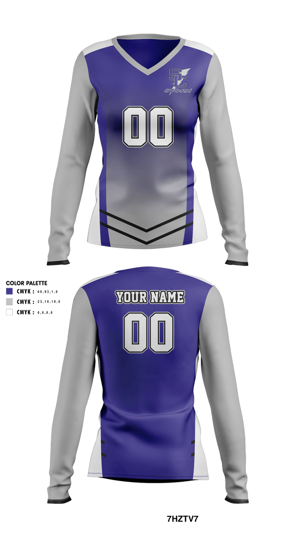 Women's Long Sleeve Vneck Shirt, Stuart W Cramer High School Volleyball, Women's Volleyball, Teamtime, Team time, sublimation, custom sports apparel, team uniforms, spirit wear, spiritwear, sports uniforms, custom shirts, team store, custom team store, fundraiser sports, apparel fundraiser