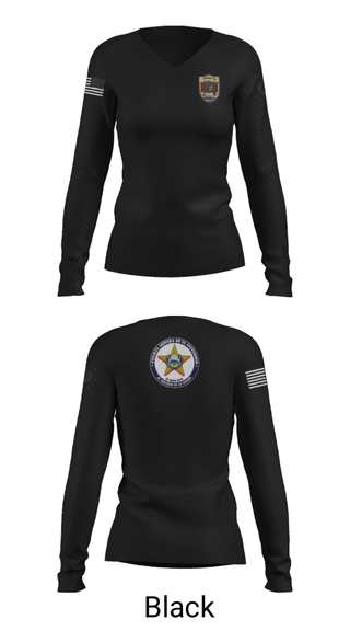 Women's Long Sleeve Vneck Shirt, Battallion Nonualco, Army, Teamtime, Team time, sublimation, custom sports apparel, team uniforms, spirit wear, spiritwear, sports uniforms, custom shirts, team store, custom team store, fundraiser sports, apparel fundraiser
