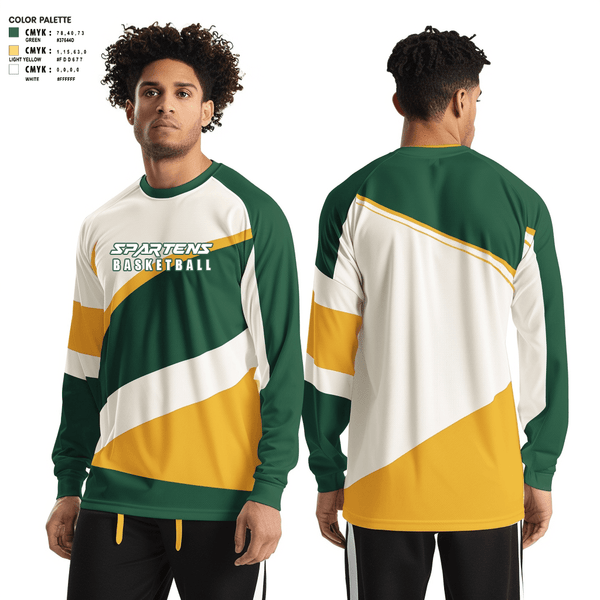Long Sleeve Performance Shirt, Spartens, Men's Basketball, Teamtime, Team time, sublimation, custom sports apparel, team uniforms, spirit wear, spiritwear, sports uniforms, custom shirts, team store, custom team store, fundraiser sports, apparel fundraiser