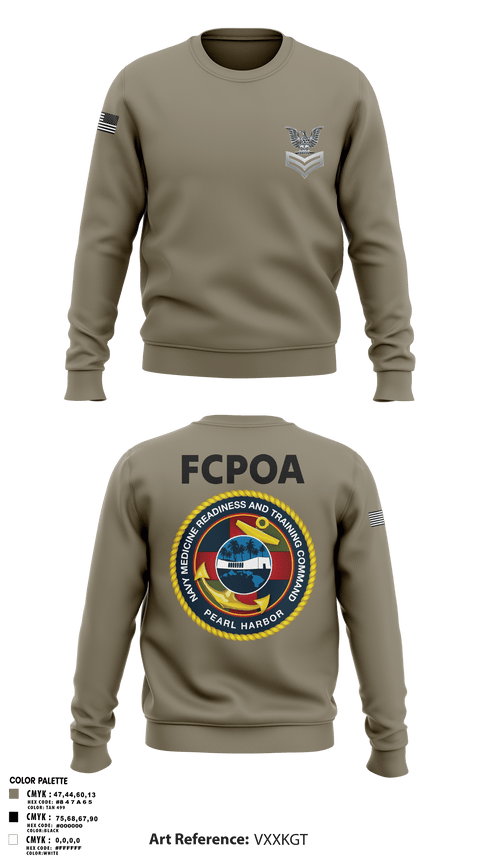 Crew Neck Sweatshirt, NMRTC-PH FCPOA, Navy, Teamtime, Team time, sublimation, custom sports apparel, team uniforms, spirit wear, spiritwear, sports uniforms, custom shirts, team store, custom team store, fundraiser sports, apparel fundraiser