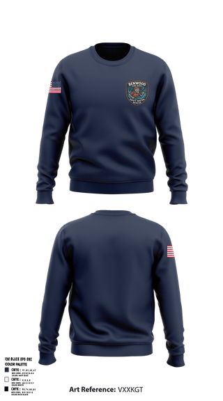 Crew Neck Sweatshirt, Benwood Fire, Fire Department, Teamtime, Team time, sublimation, custom sports apparel, team uniforms, spirit wear, spiritwear, sports uniforms, custom shirts, team store, custom team store, fundraiser sports, apparel fundraiser
