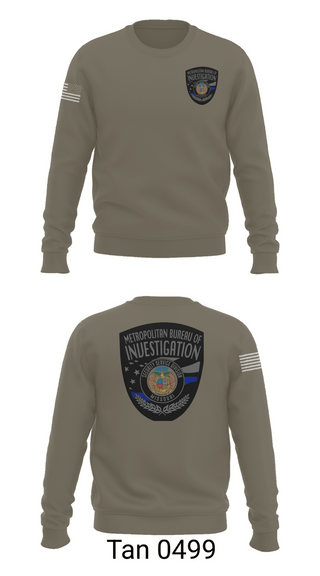 Crew Neck Sweatshirt, Metropolitan Bureau Of Investigation, Police, Teamtime, Team time, sublimation, custom sports apparel, team uniforms, spirit wear, spiritwear, sports uniforms, custom shirts, team store, custom team store, fundraiser sports, apparel fundraiser