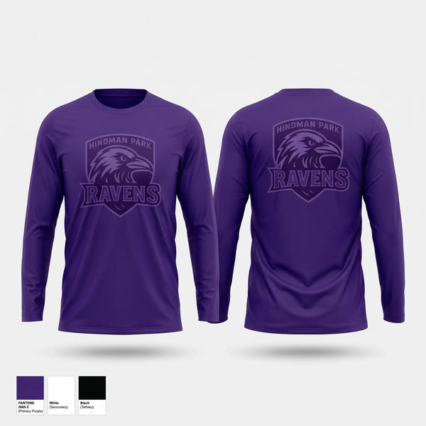 Long Sleeve Performance Shirt, Hindman Park Ravens, Men's Basketball, Teamtime, Team time, sublimation, custom sports apparel, team uniforms, spirit wear, spiritwear, sports uniforms, custom shirts, team store, custom team store, fundraiser sports, apparel fundraiser