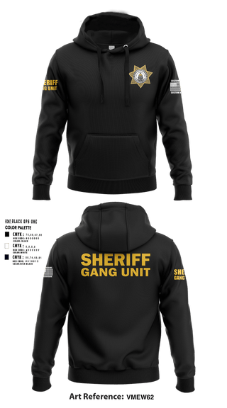 Hoodie, SHERIFF GANG UNIT, Police, Teamtime, Team time, sublimation, custom sports apparel, team uniforms, spirit wear, spiritwear, sports uniforms, custom shirts, team store, custom team store, fundraiser sports, apparel fundraiser