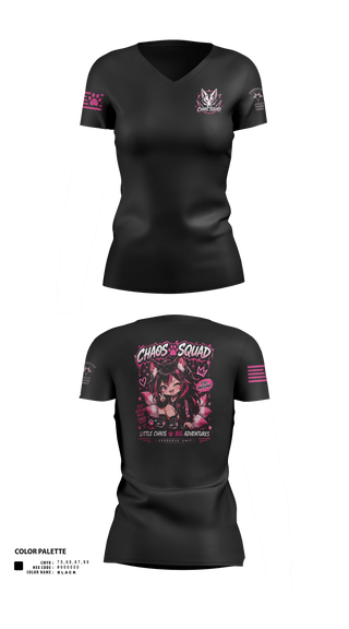 Womens Short Sleeve Vneck Shirt, C.s.nine tails, E-Sports, Teamtime, Team time, sublimation, custom sports apparel, team uniforms, spirit wear, spiritwear, sports uniforms, custom shirts, team store, custom team store, fundraiser sports, apparel fundraiser