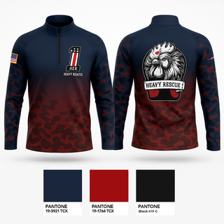 Quarter Zip Jacket, HFR Heavy Rescue, Fire Department, Teamtime, Team time, sublimation, custom sports apparel, team uniforms, spirit wear, spiritwear, sports uniforms, custom shirts, team store, custom team store, fundraiser sports, apparel fundraiser