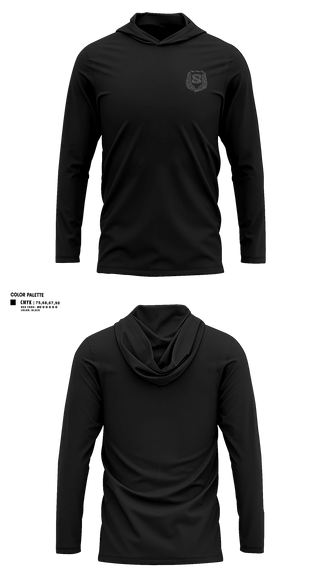 Long Sleeve Performance Shirt with hood, PBA 317, Police, Teamtime, Team time, sublimation, custom sports apparel, team uniforms, spirit wear, spiritwear, sports uniforms, custom shirts, team store, custom team store, fundraiser sports, apparel fundraiser