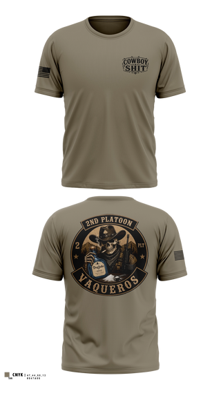 Short Sleeve Performance Shirt, 2nd Platoon Vaqueros, Army, Teamtime, Team time, sublimation, custom sports apparel, team uniforms, spirit wear, spiritwear, sports uniforms, custom shirts, team store, custom team store, fundraiser sports, apparel fundraiser