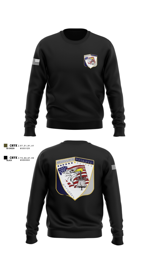 Crew Neck Sweatshirt, 61st eagle squadron, , Teamtime, Team time, sublimation, custom sports apparel, team uniforms, spirit wear, spiritwear, sports uniforms, custom shirts, team store, custom team store, fundraiser sports, apparel fundraiser