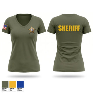 Womens Short Sleeve Vneck Shirt, Orange County Sheriff’s Office, Police, Teamtime, Team time, sublimation, custom sports apparel, team uniforms, spirit wear, spiritwear, sports uniforms, custom shirts, team store, custom team store, fundraiser sports, apparel fundraiser