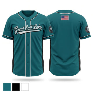 Full Button Baseball Jersey, Great Salt Lake Baseball, Baseball, Teamtime, Team time, sublimation, custom sports apparel, team uniforms, spirit wear, spiritwear, sports uniforms, custom shirts, team store, custom team store, fundraiser sports, apparel fundraiser