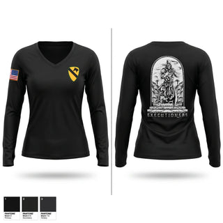 Womens Long Sleeve Vneck Shirt, Executioners, Army, Teamtime, Team time, sublimation, custom sports apparel, team uniforms, spirit wear, spiritwear, sports uniforms, custom shirts, team store, custom team store, fundraiser sports, apparel fundraiser