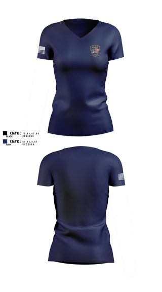 Womens Short Sleeve Vneck Shirt, Ocean Township Police, Police, Teamtime, Team time, sublimation, custom sports apparel, team uniforms, spirit wear, spiritwear, sports uniforms, custom shirts, team store, custom team store, fundraiser sports, apparel fundraiser