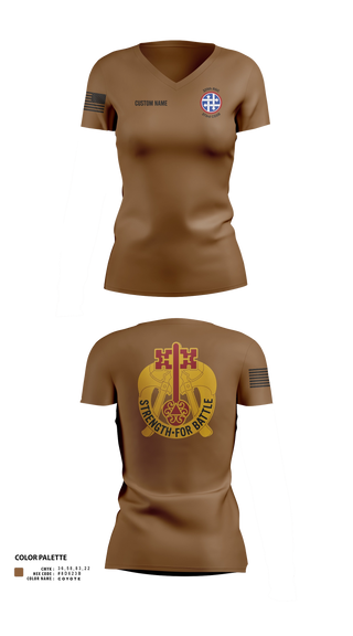 Womens Short Sleeve Vneck Shirt, 373rd CSSB, Army, Teamtime, Team time, sublimation, custom sports apparel, team uniforms, spirit wear, spiritwear, sports uniforms, custom shirts, team store, custom team store, fundraiser sports, apparel fundraiser