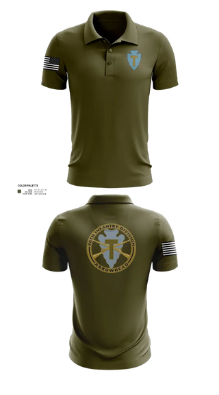 Short Sleeve Performance Polo, 36th Infantry Division A Co 1-141, , Teamtime, Team time, sublimation, custom sports apparel, team uniforms, spirit wear, spiritwear, sports uniforms, custom shirts, team store, custom team store, fundraiser sports, apparel fundraiser