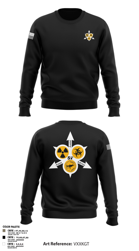Crew Neck Sweatshirt, 51st WMD-CST, , Teamtime, Team time, sublimation, custom sports apparel, team uniforms, spirit wear, spiritwear, sports uniforms, custom shirts, team store, custom team store, fundraiser sports, apparel fundraiser