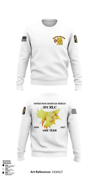 Crew Neck Sweatshirt, 361 MLC, Army, Teamtime, Team time, sublimation, custom sports apparel, team uniforms, spirit wear, spiritwear, sports uniforms, custom shirts, team store, custom team store, fundraiser sports, apparel fundraiser