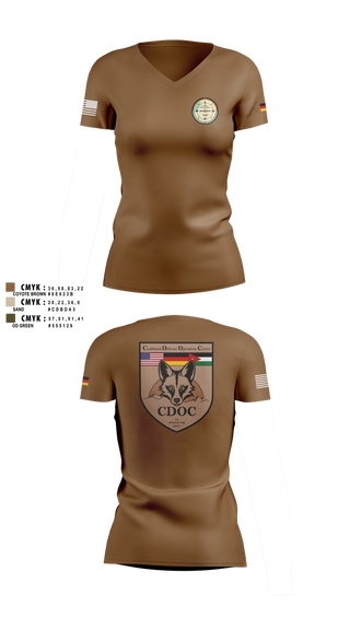 Womens Short Sleeve Vneck Shirt, DEU EinsKtgt CD/CBI, , Teamtime, Team time, sublimation, custom sports apparel, team uniforms, spirit wear, spiritwear, sports uniforms, custom shirts, team store, custom team store, fundraiser sports, apparel fundraiser