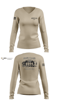RUN CLUB  Women's Long Sleeve V-neck Shirt - 16