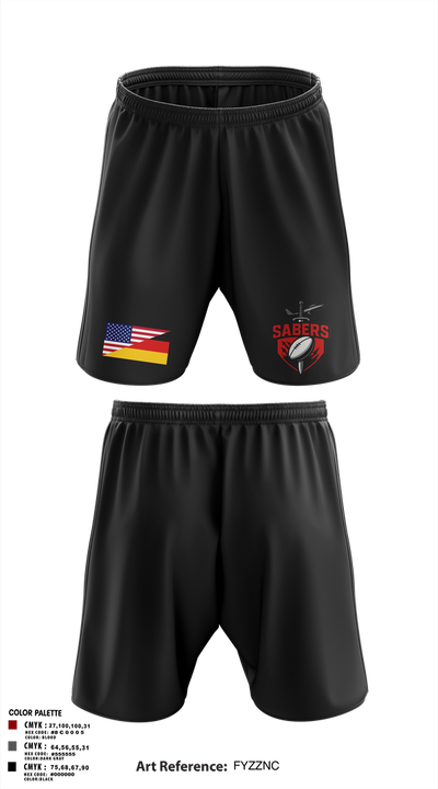 Saber Rugby 88389897 Athletic Shorts With Pockets - 3