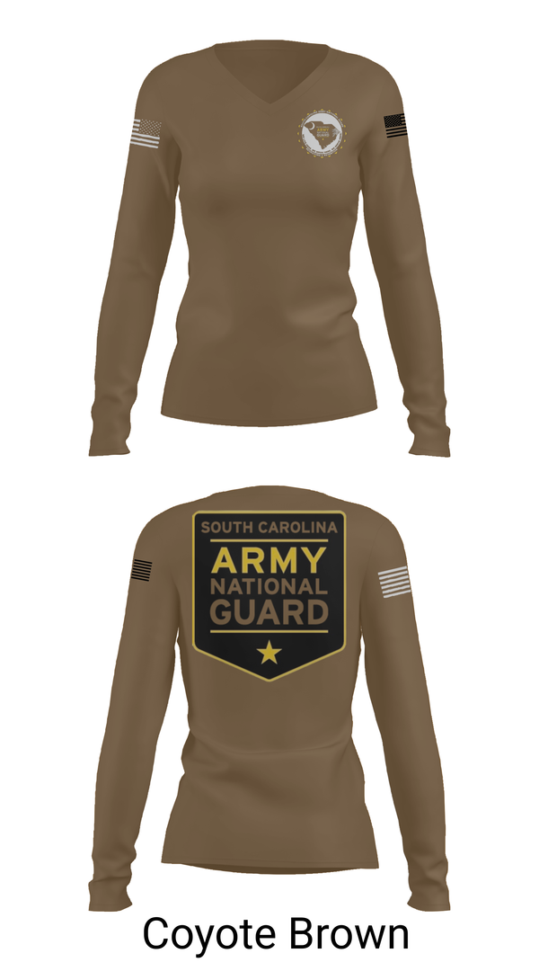 Womens Long Sleeve Vneck Shirt, Scarng, National Guard, Teamtime, Team time, sublimation, custom sports apparel, team uniforms, spirit wear, spiritwear, sports uniforms, custom shirts, team store, custom team store, fundraiser sports, apparel fundraiser