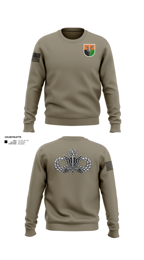 Crew Neck Sweatshirt, 112th SIG BN (SO)(A), Army, Teamtime, Team time, sublimation, custom sports apparel, team uniforms, spirit wear, spiritwear, sports uniforms, custom shirts, team store, custom team store, fundraiser sports, apparel fundraiser