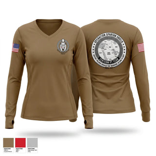 Womens Long Sleeve Vneck Shirt, CENTCOM PT TEAM, Army, Teamtime, Team time, sublimation, custom sports apparel, team uniforms, spirit wear, spiritwear, sports uniforms, custom shirts, team store, custom team store, fundraiser sports, apparel fundraiser