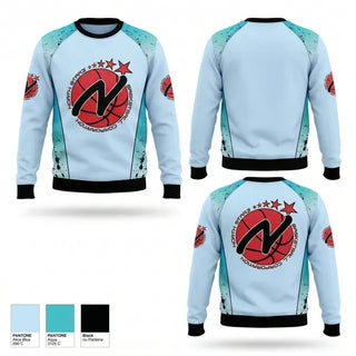 Crew Neck Sweatshirt, North Starz, Men's Basketball, Teamtime, Team time, sublimation, custom sports apparel, team uniforms, spirit wear, spiritwear, sports uniforms, custom shirts, team store, custom team store, fundraiser sports, apparel fundraiser
