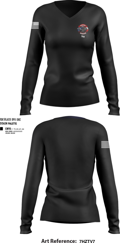 Goon 50 41476166 Women's Long Sleeve V-neck Shirt - 121