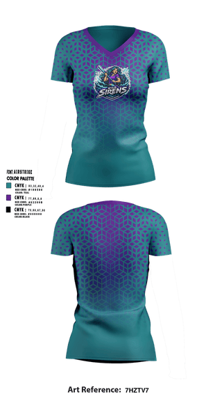 Womens Short Sleeve Vneck Shirt, Wild Sirens, Softball, Teamtime, Team time, sublimation, custom sports apparel, team uniforms, spirit wear, spiritwear, sports uniforms, custom shirts, team store, custom team store, fundraiser sports, apparel fundraiser