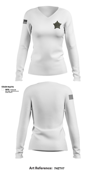 Womens Long Sleeve Vneck Shirt, Hancock County Sheriff’s Office, Police, Teamtime, Team time, sublimation, custom sports apparel, team uniforms, spirit wear, spiritwear, sports uniforms, custom shirts, team store, custom team store, fundraiser sports, apparel fundraiser