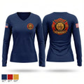 Lauderhill Fire Rescue Department 89539567 Women's Long Sleeve V-neck Shirt - 1