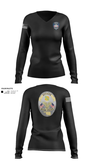 Womens Long Sleeve Vneck Shirt, MPD Patrol, , Teamtime, Team time, sublimation, custom sports apparel, team uniforms, spirit wear, spiritwear, sports uniforms, custom shirts, team store, custom team store, fundraiser sports, apparel fundraiser
