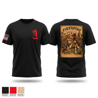 Old School Cotton Feel Shirt, Station 1, Fire Department, Teamtime, Team time, sublimation, custom sports apparel, team uniforms, spirit wear, spiritwear, sports uniforms, custom shirts, team store, custom team store, fundraiser sports, apparel fundraiser